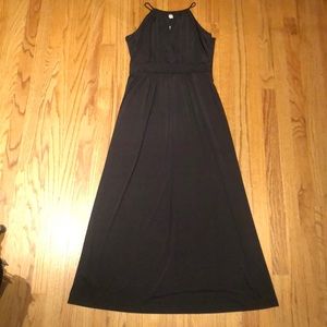 Satin black dress